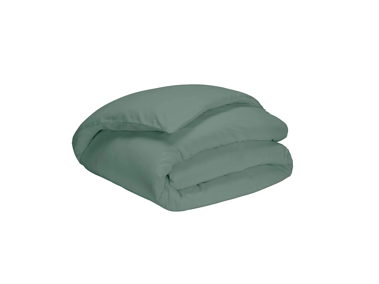 Housse de couette vert de gris 100% coton 260x240 cm