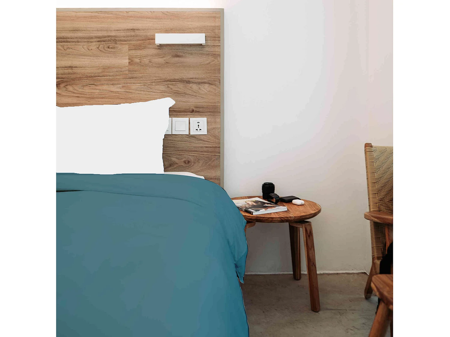 Housse de couette 100% coton paon 240x220 cm - Tradilinge