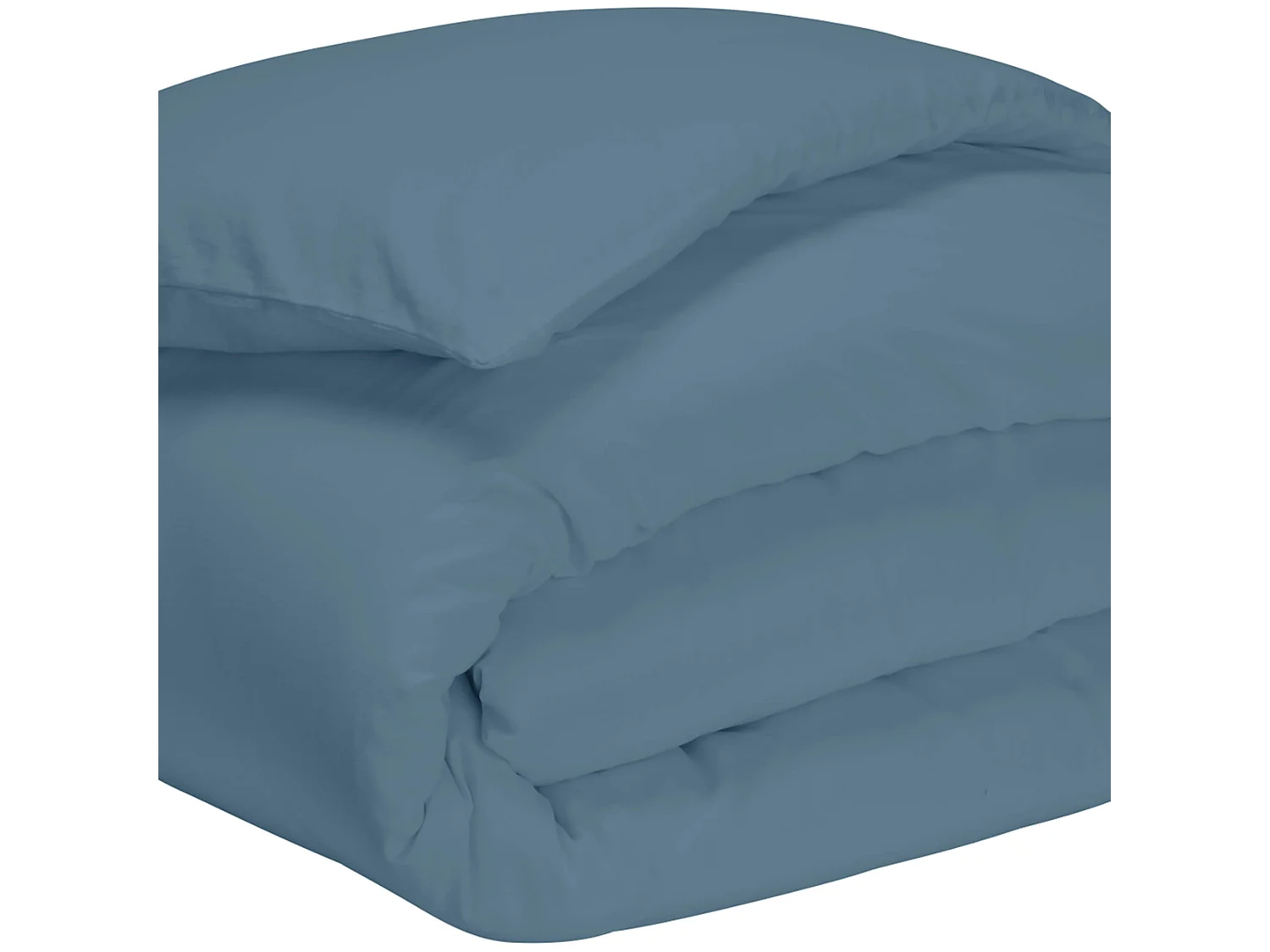 Housse de couette bleu minéral 100% coton biologique 140x200 cm