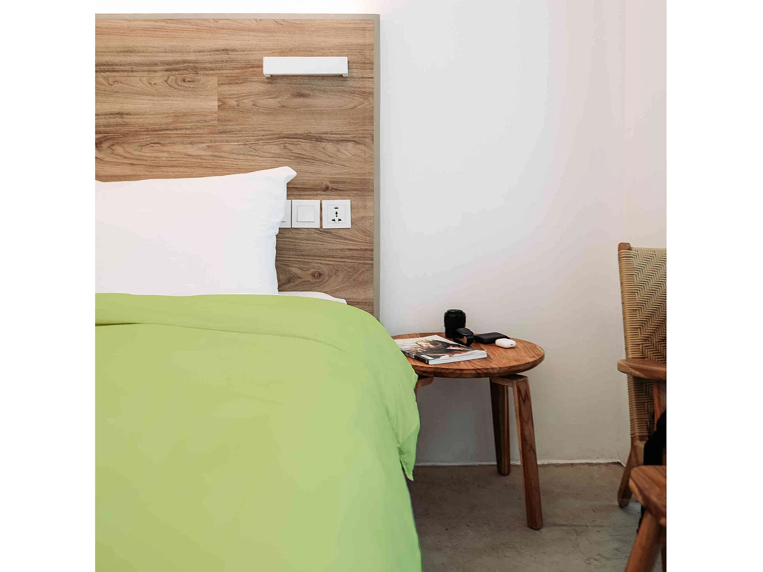 Housse de couette 100% coton anis 200x200 cm - Tradilinge