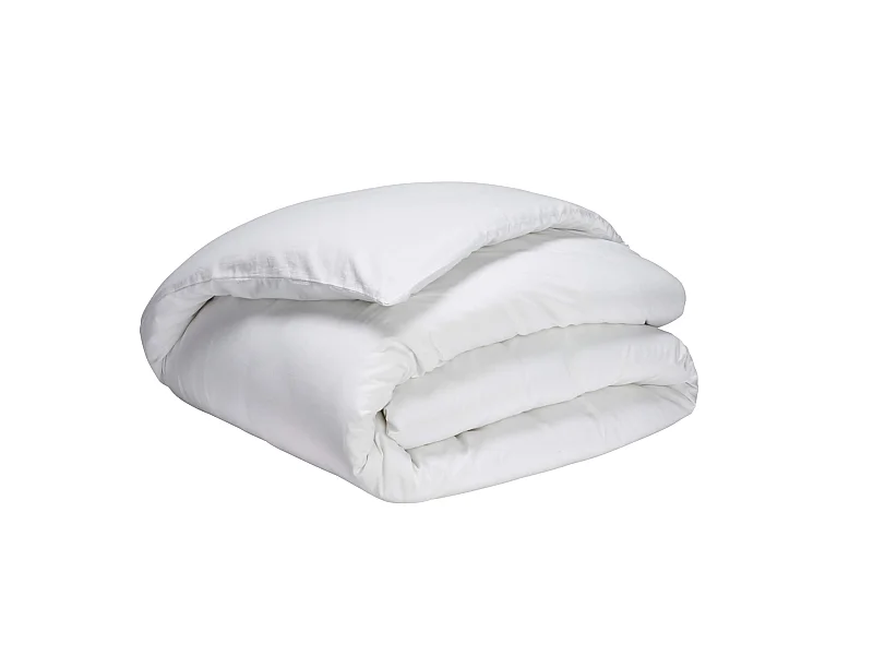 Housse de couette blanc 100% satin de coton 240x200 cm