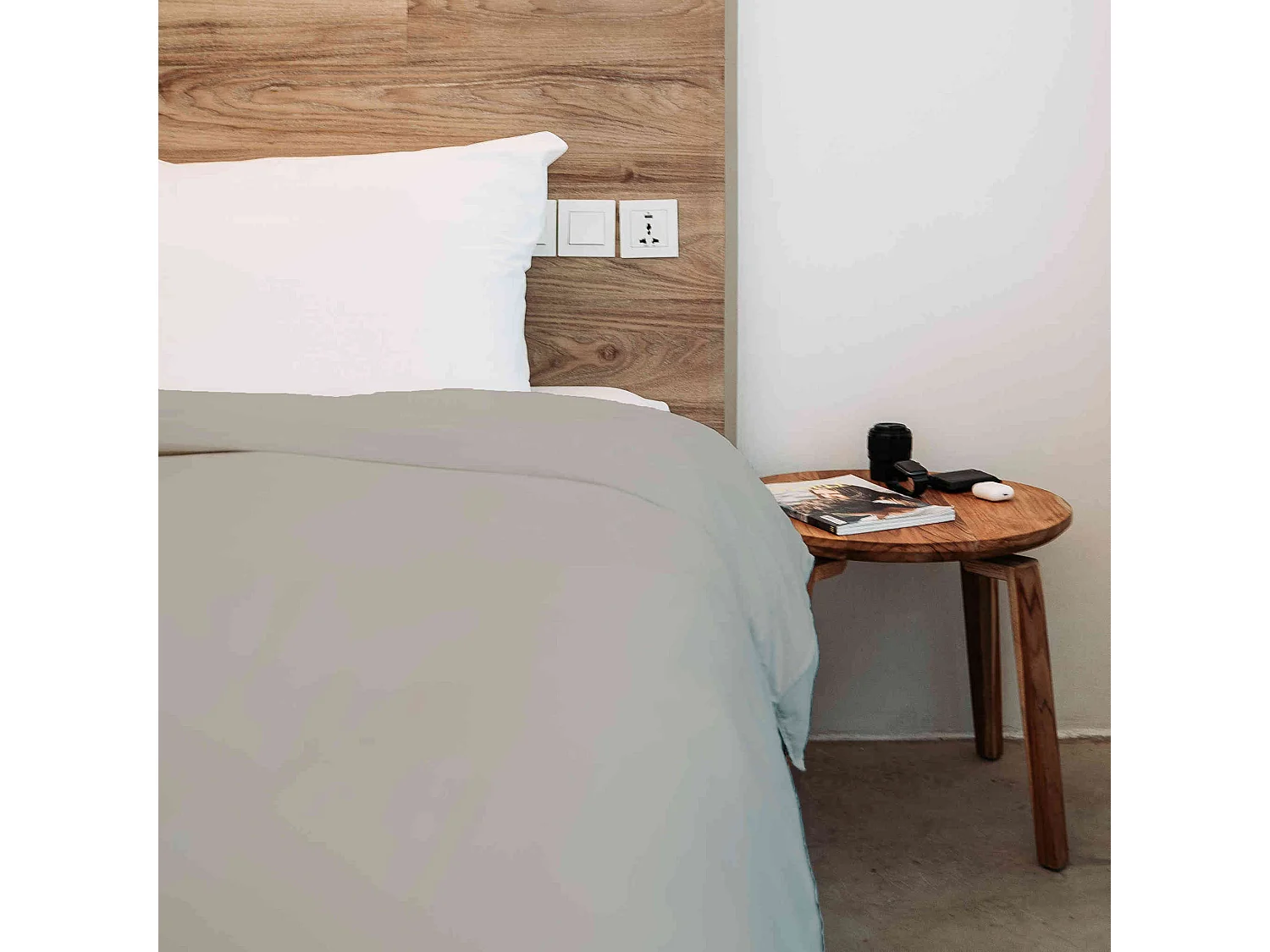 Housse de couette 100% coton beige 140x200 cm - Tradilinge