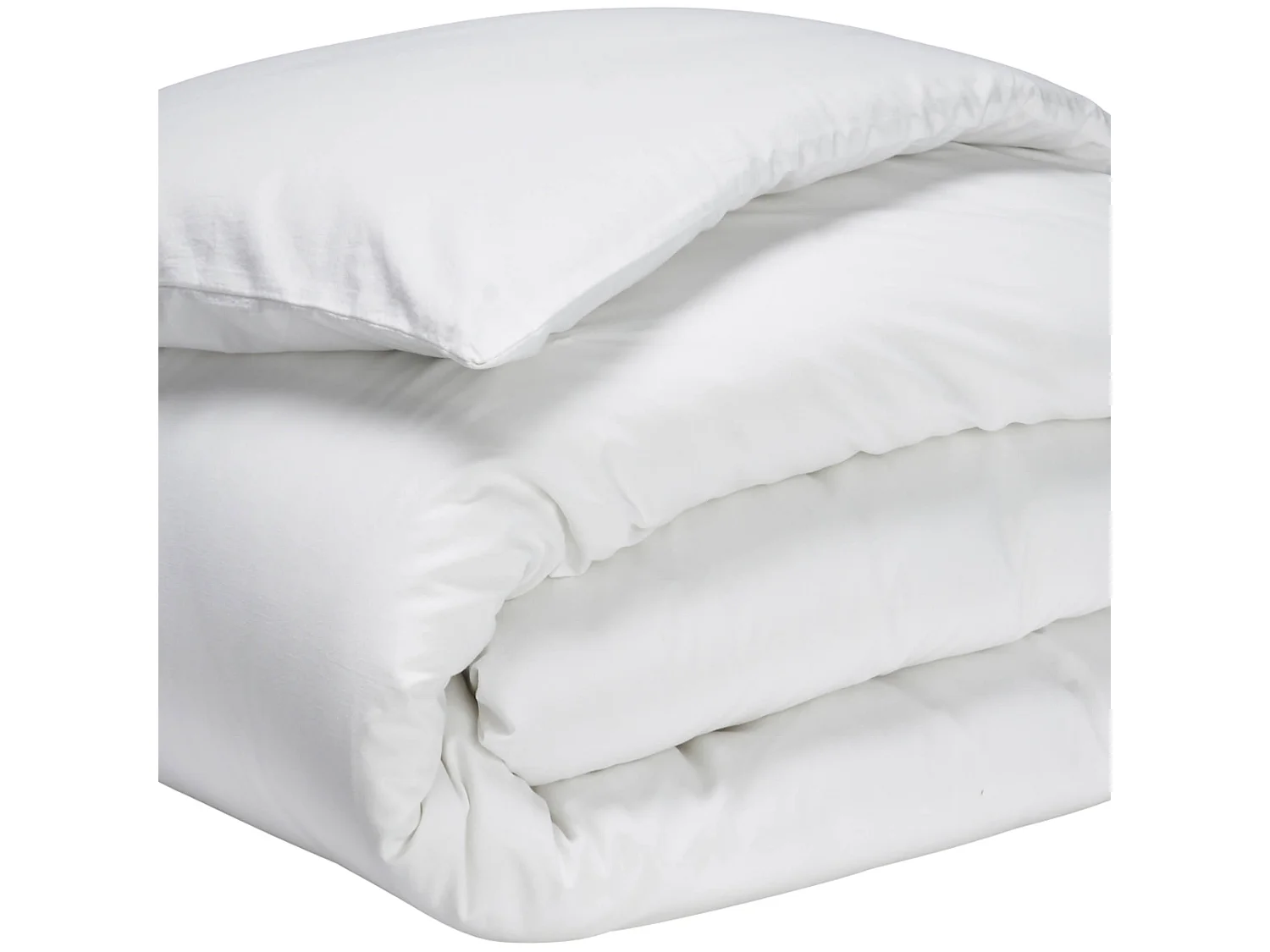 Housse de couette blanc 100% coton 240x220 cm