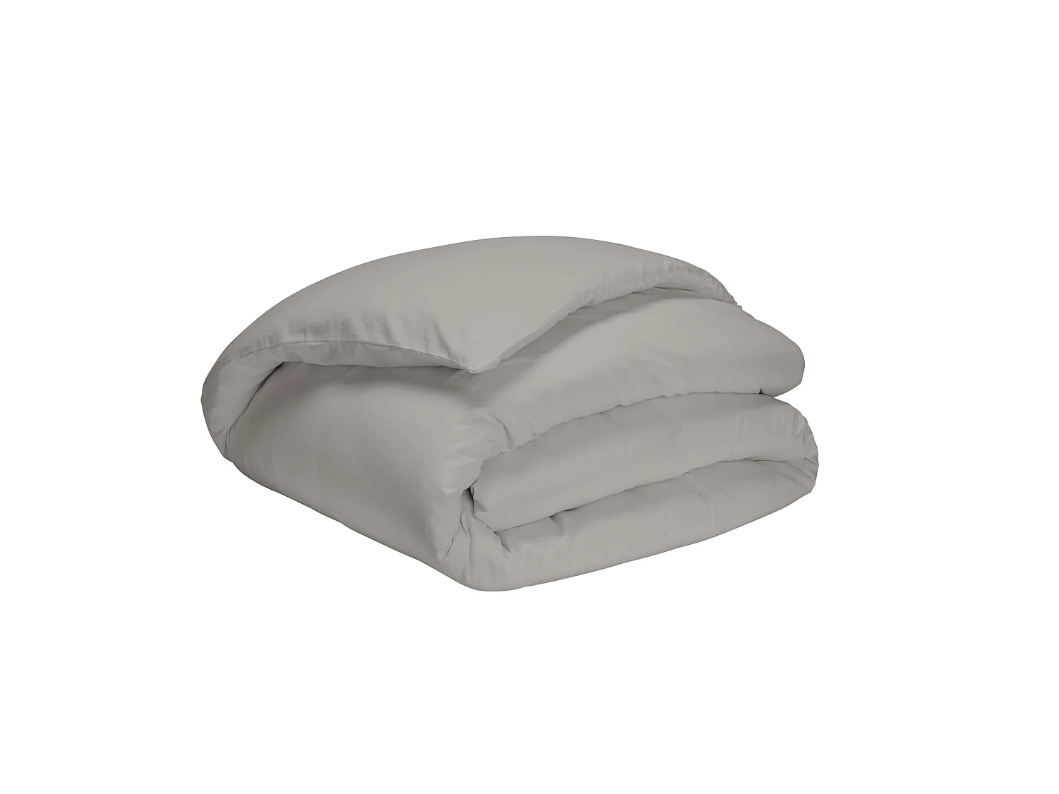 Housse de couette gris mastic 100% coton 200x200 cm