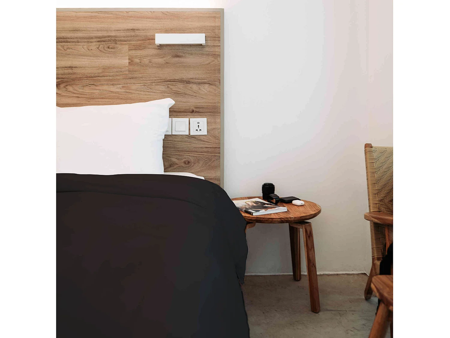 Housse de couette 100% coton noir 140x200 cm - Tradilinge