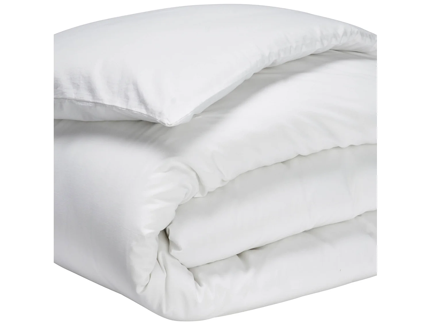 Housse de couette blanc 100% satin de coton 140x200 cm