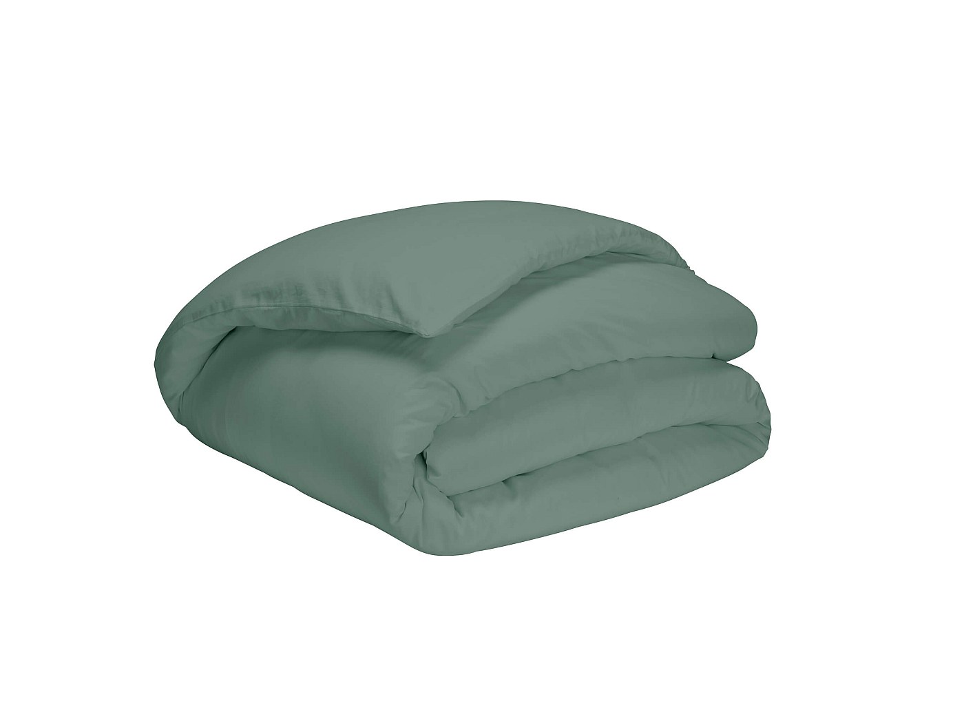 Housse de couette vert de gris 100% coton 140x200 cm