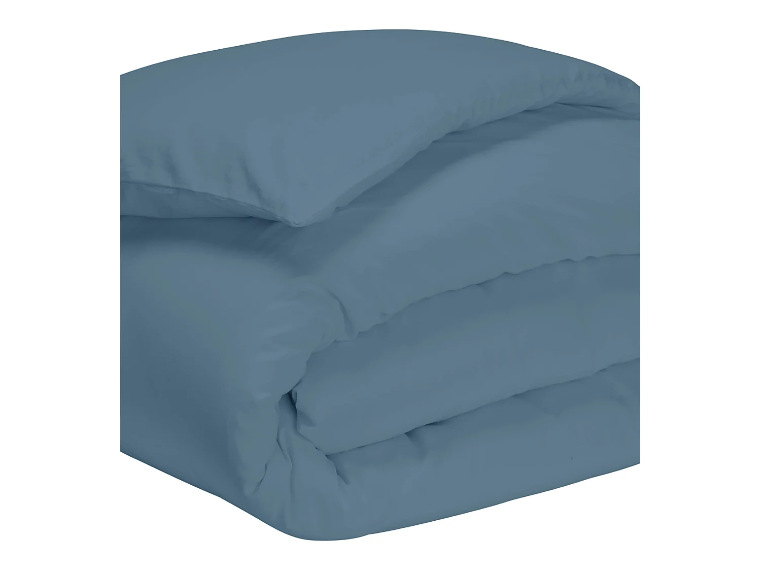 Housse de couette bleu minéral 100% coton biologique 240x220 cm