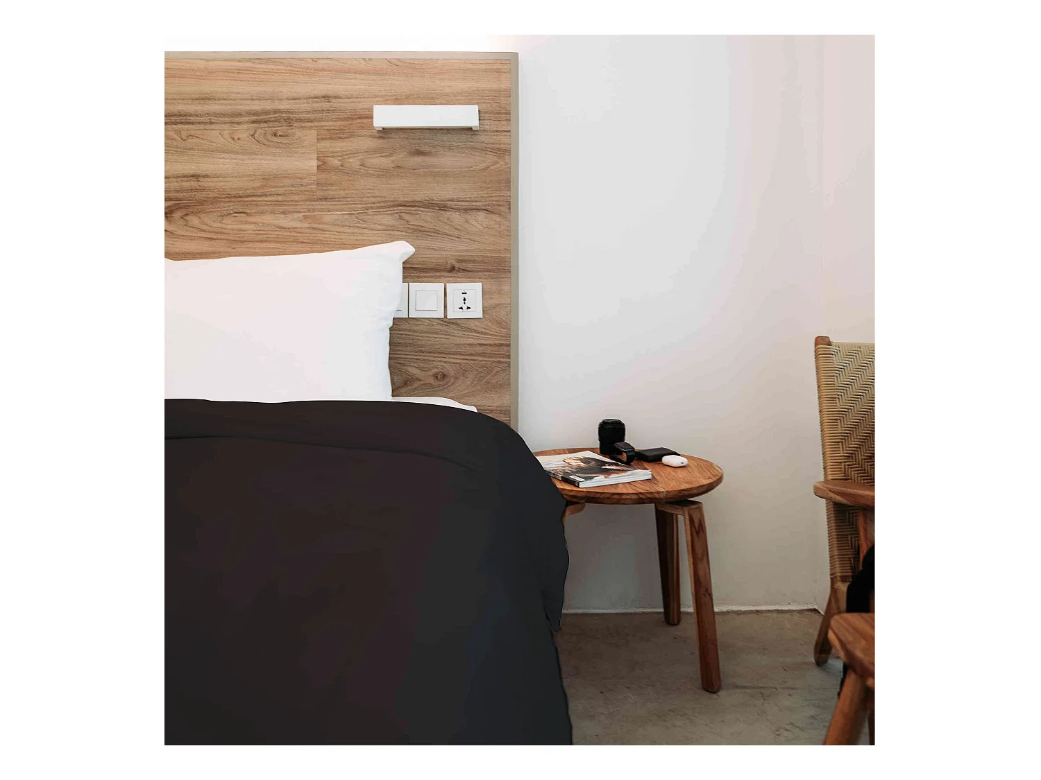 Housse de couette 100% coton noir 260x240 cm - Tradilinge