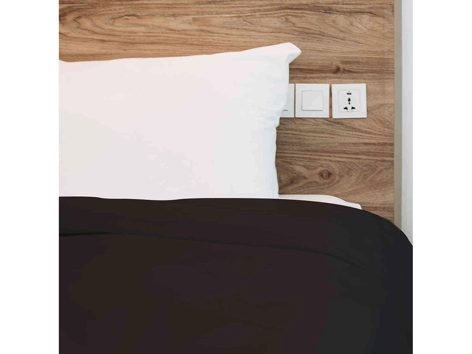 Housse de couette 100% coton noir 260x240 cm - Tradilinge