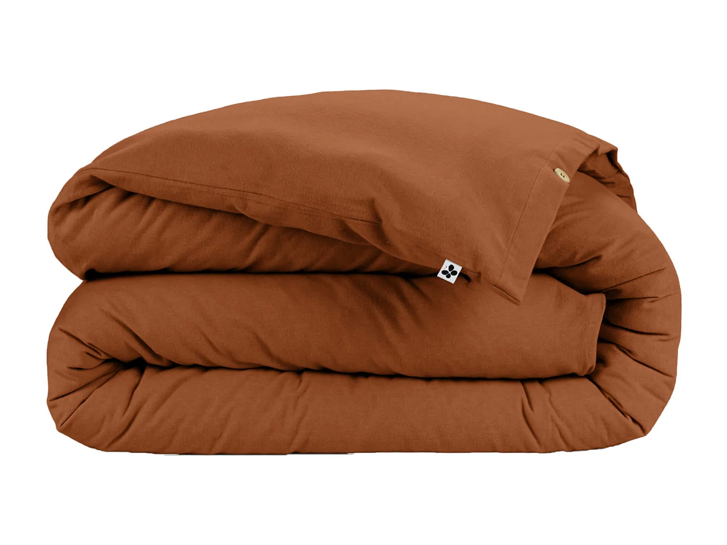 Housse de couette flanelle orange 200x200 cm