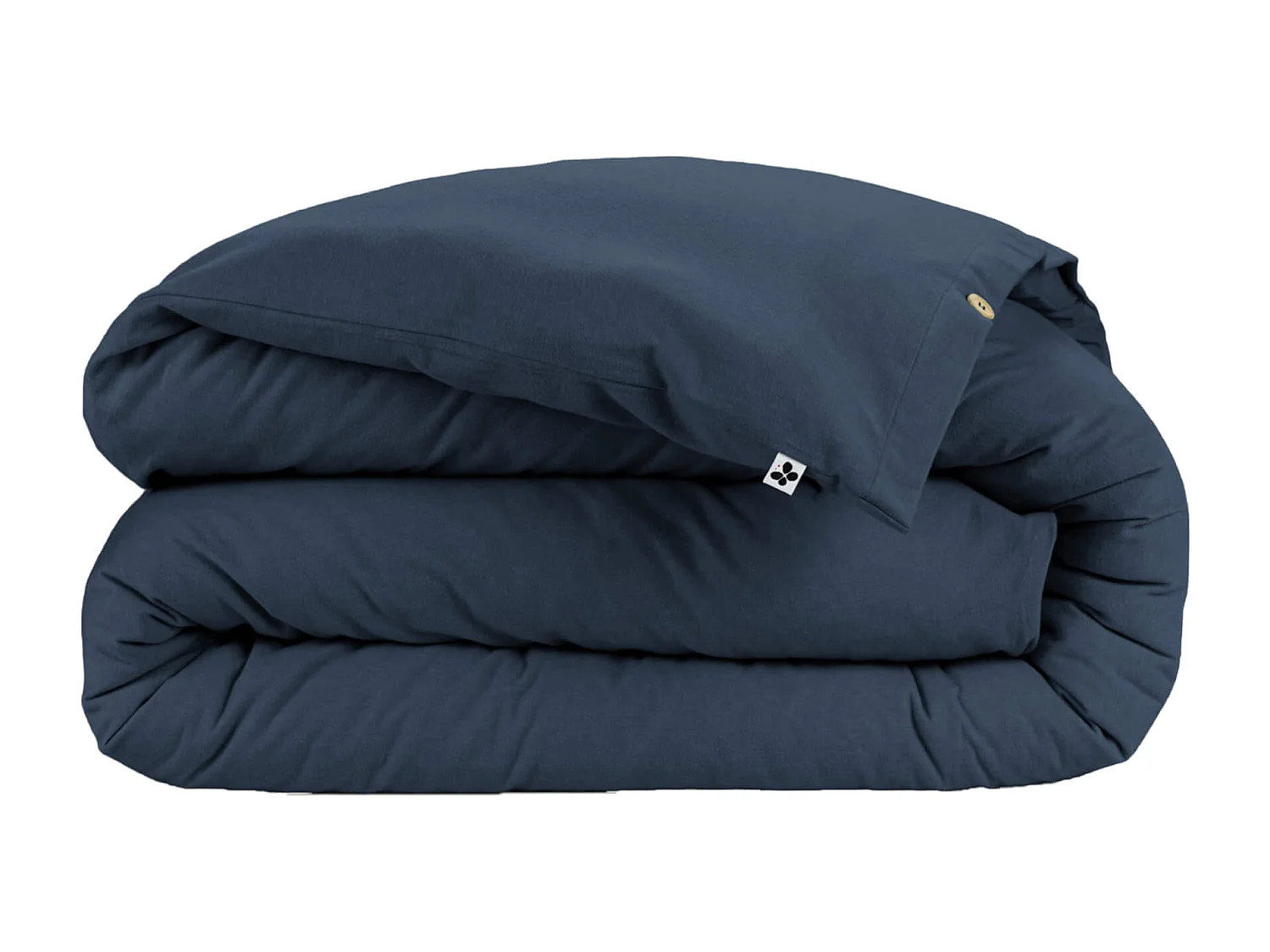 Housse de couette flanelle marine 260x240 cm