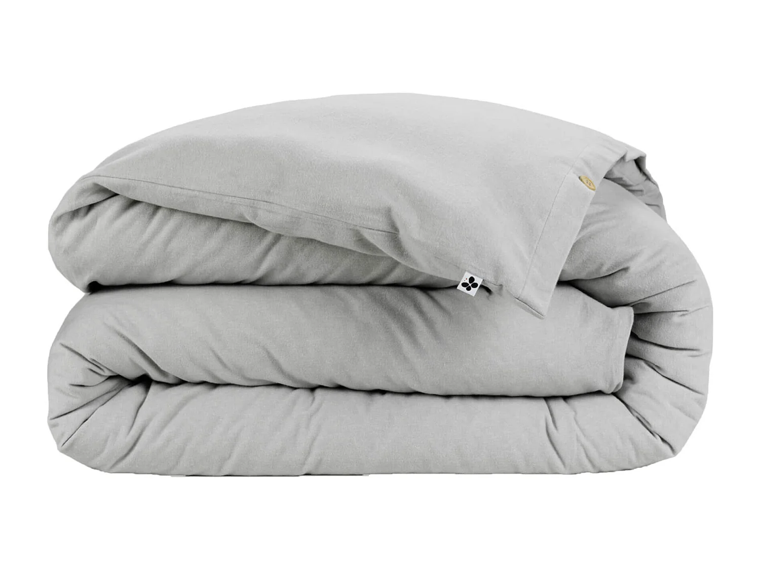 Housse de couette flanelle gris 260x240 cm