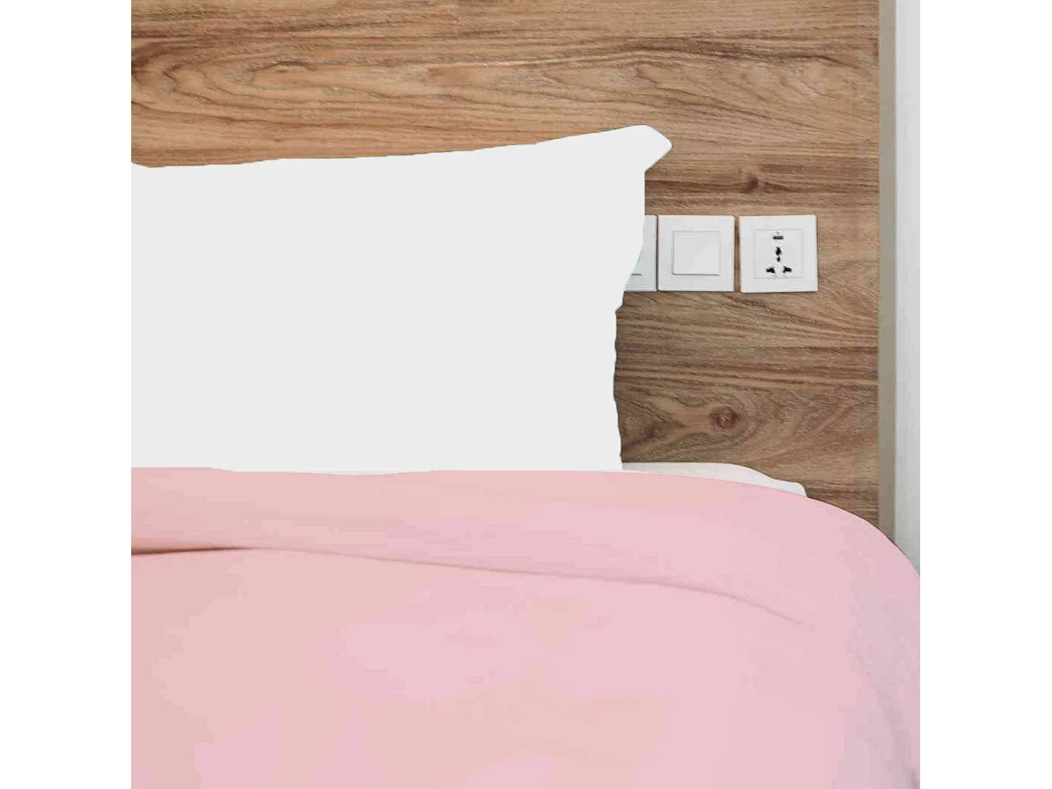 Housse de couette 100% coton rose 140x200 cm - Tradilinge