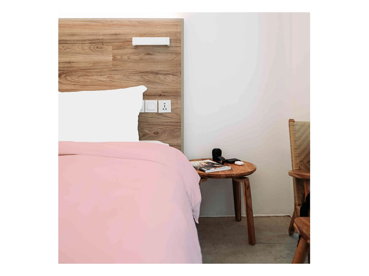 Housse de couette 100% coton rose 140x200 cm - Tradilinge