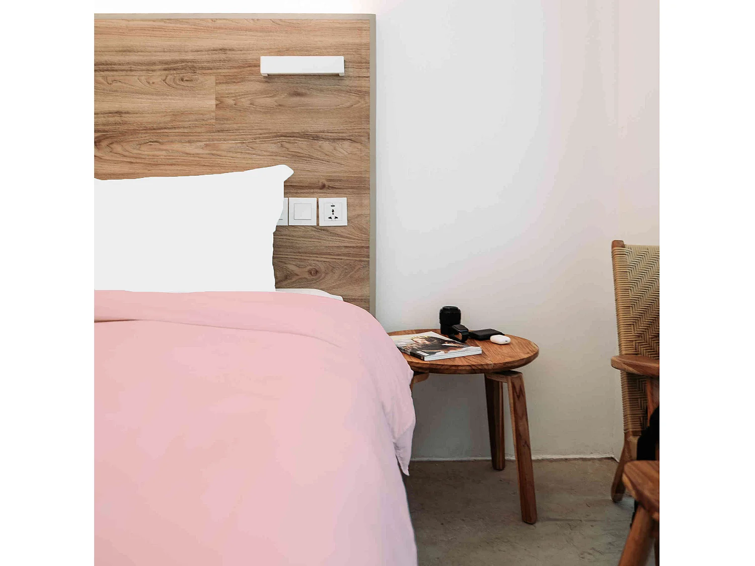 Housse de couette 100% coton rose 140x200 cm - Tradilinge