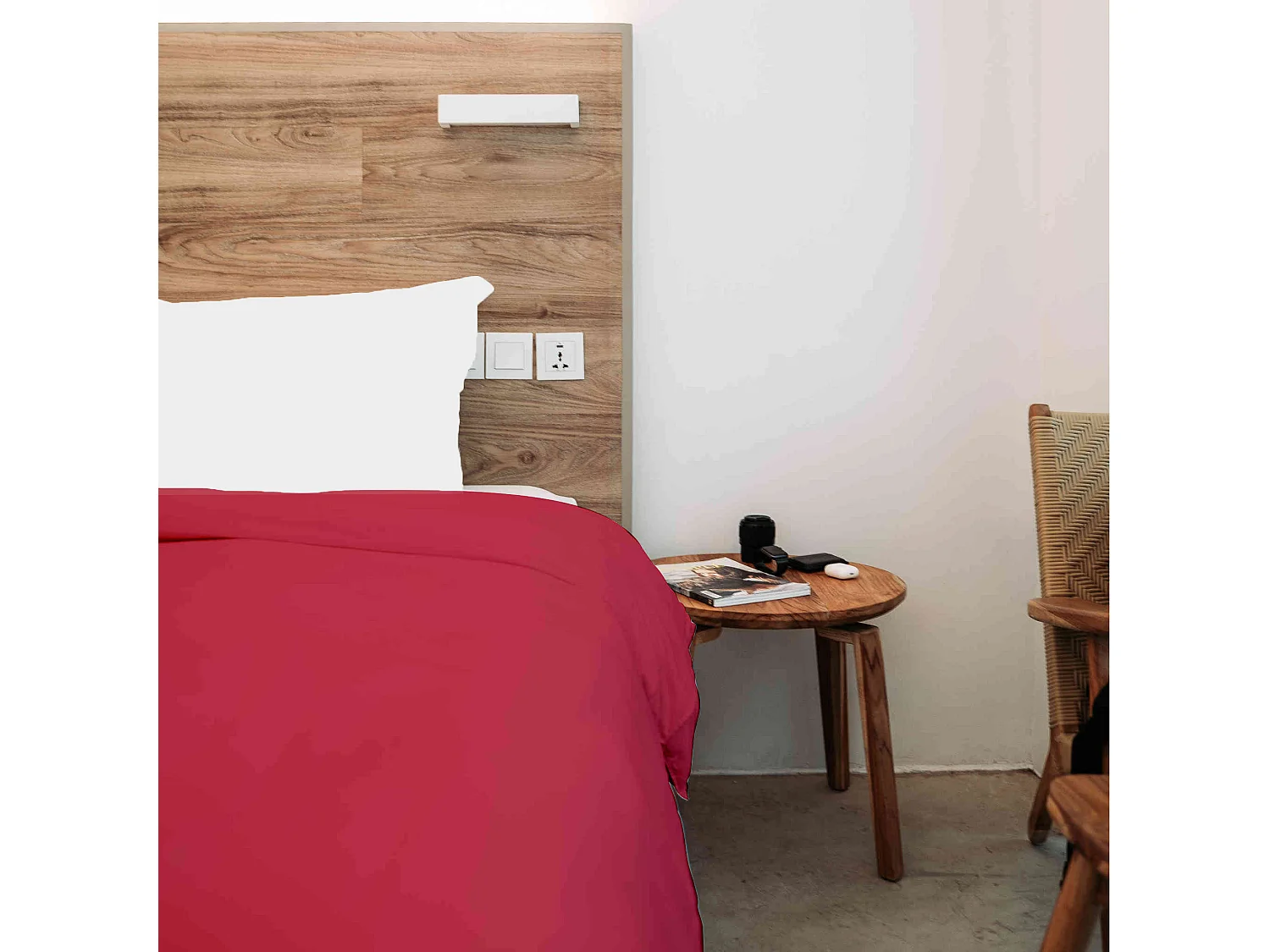 Housse de couette 100% coton garance 260x240 cm - Tradilinge