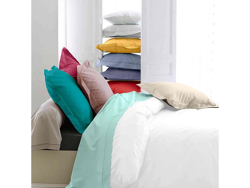 Funda nórdica percal blanca 260 x 240 cm