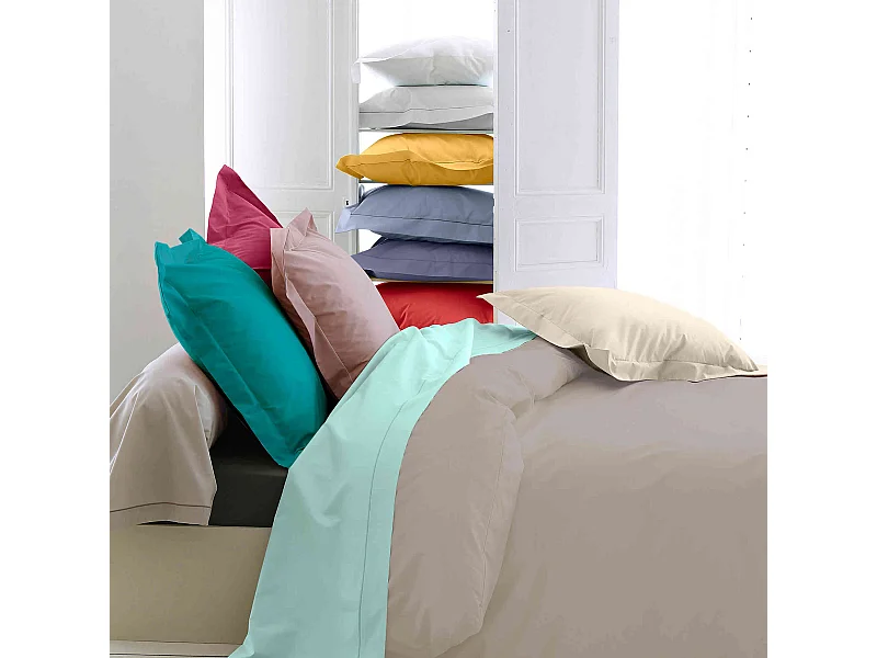 Housse de couette percale lin 140x200 cm - Tradilinge