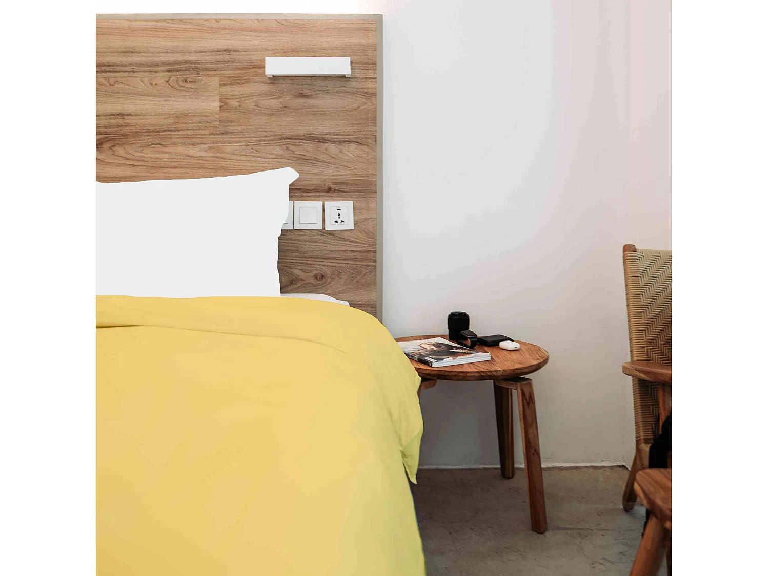 Housse de couette 100% coton paille 240x220 cm - Tradilinge