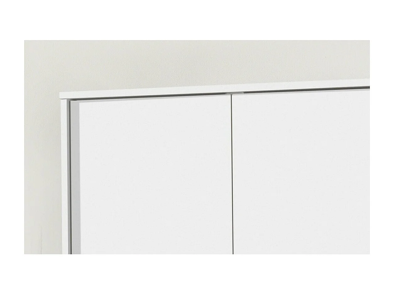 Armoire 2 portes coloris blanc collection REY. Garde Robe idéal pour votre entrée ou votre buanderie