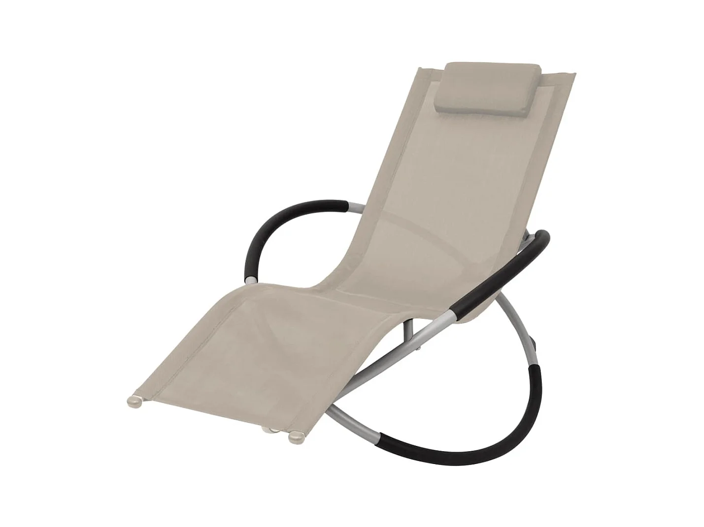 Espreguiçadeira espreguiçadeira para banhos de sol jardim cama terraço mobiliário de exterior geométrico exterior creme aço 02_0012777