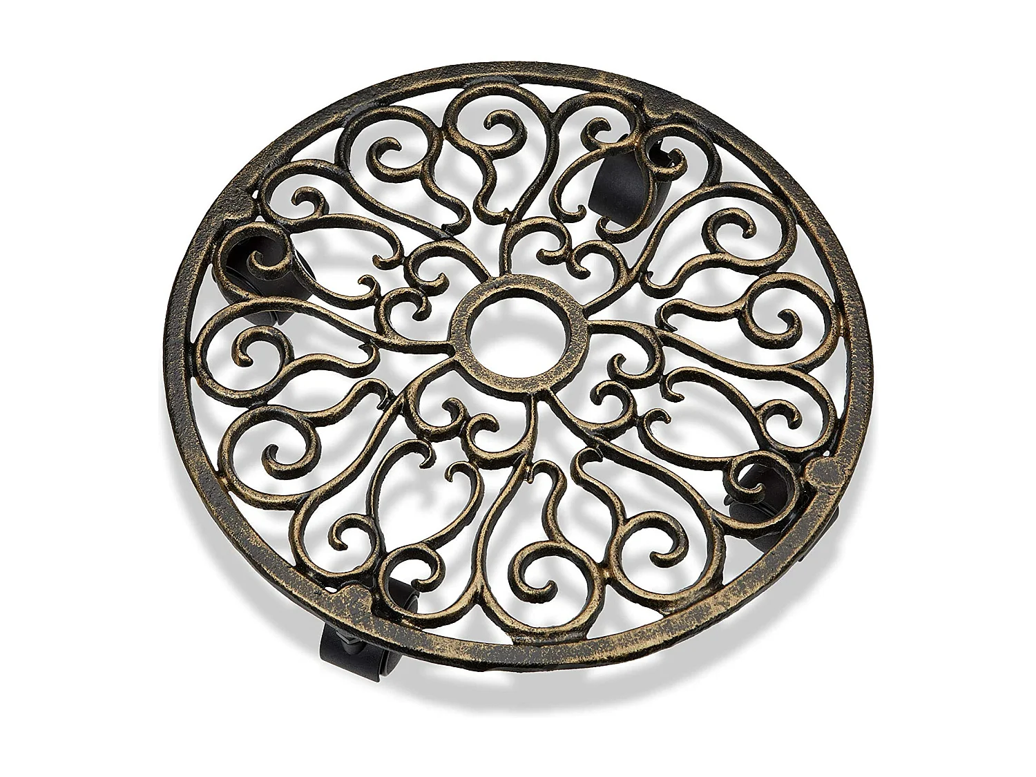 Porte-plantes à roulettes rond 33.5 x 33.5 x 7.5 cm 13_0002225