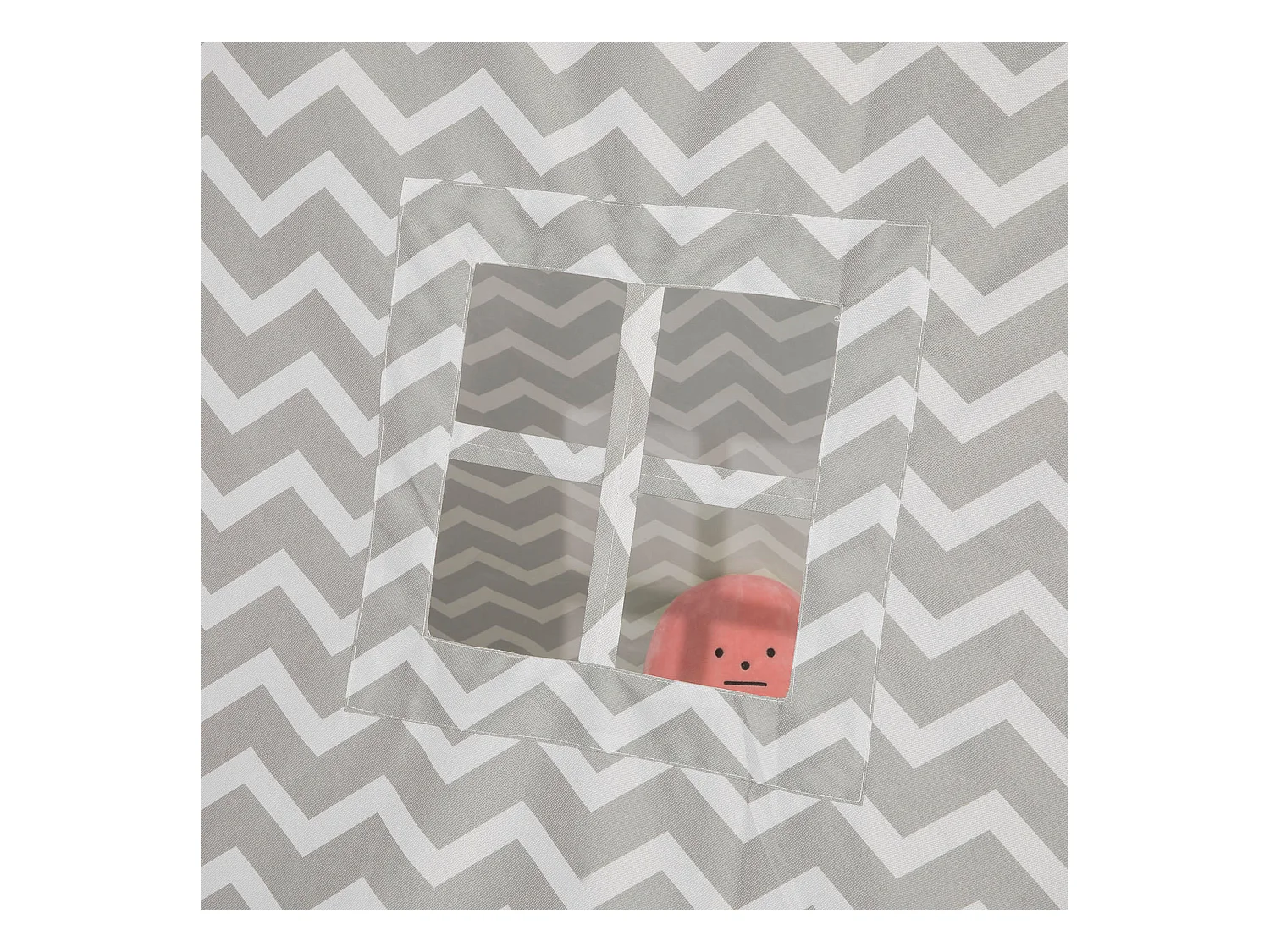 SoBuy OSS02-HG Speeltent Tipi Tent voor Kinderen Kindertent met 2 Deuren en een Raamspeelhuis lichtgrijs