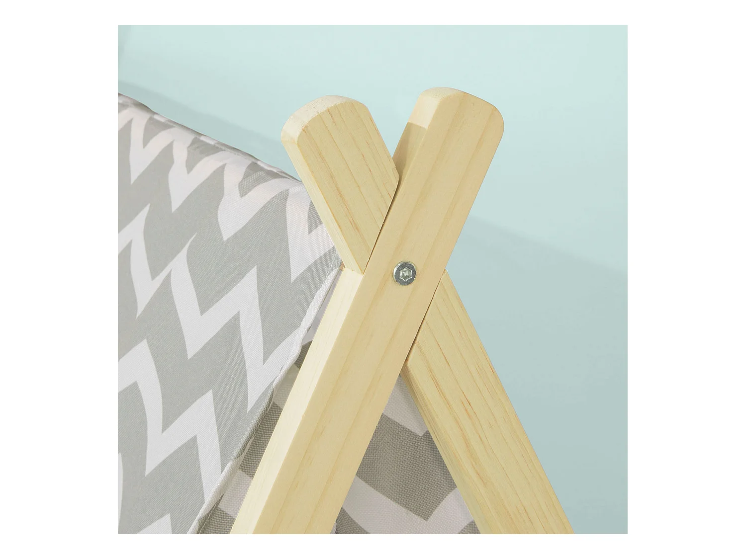 SoBuy OSS02-HG Speeltent Tipi Tent voor Kinderen Kindertent met 2 Deuren en een Raamspeelhuis lichtgrijs