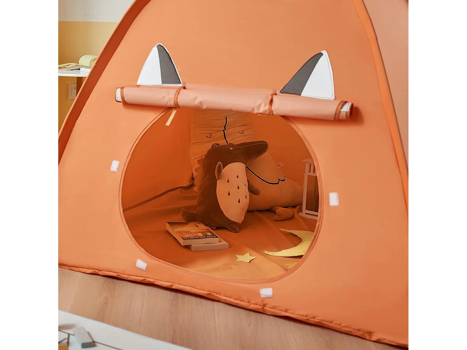 SoBuy Kinderspeeltent met draagtas, draagbaar speelhuis voor jongens en meisjes, binnen en buiten, kindercadeau, 129 x 129 x 109 cm, OSS05