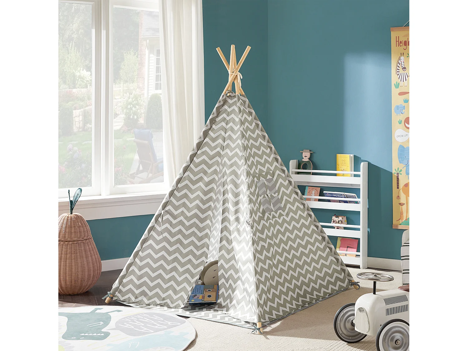 Tipi Tente Pour Enfant avec Tapis De Sol Indian Teepee Tente de jeu pour enfants OSS03 SoBuy