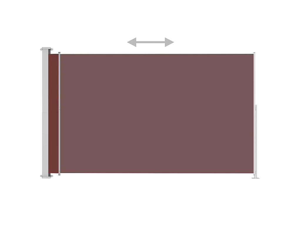 Auvent paravent store brise-vue marron 300 x 180 x 180 cm 02_0007328