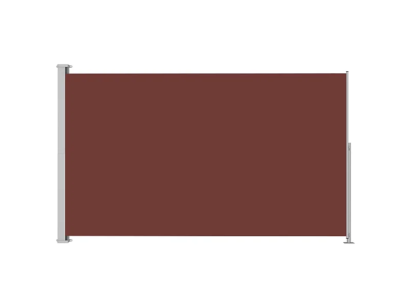 Tenda da sole parasole laterale retrattile per patio giardino terrazza balcone schermo di protezione visiva 180 x 300 cm marrone 02_0007328