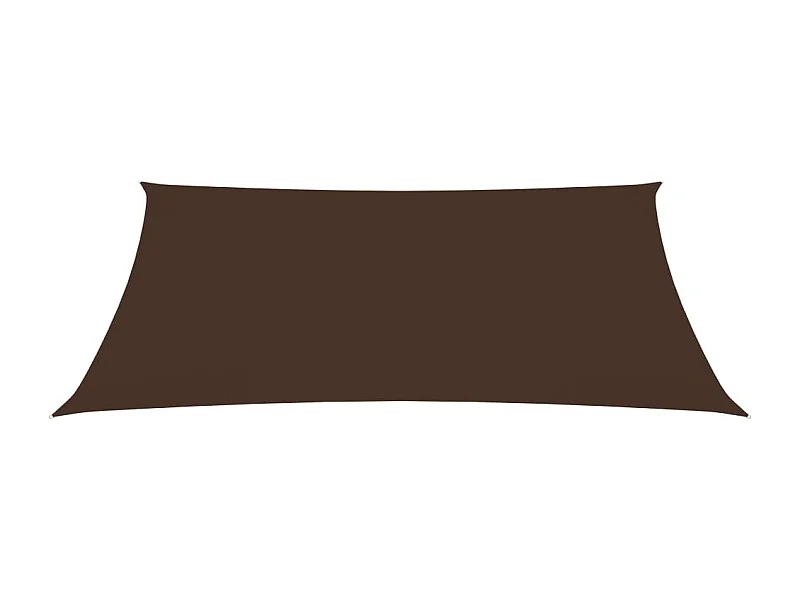 Voile toile d'ombrage parasol tissu marron 350 x 450 x 450 cm 02_0009644