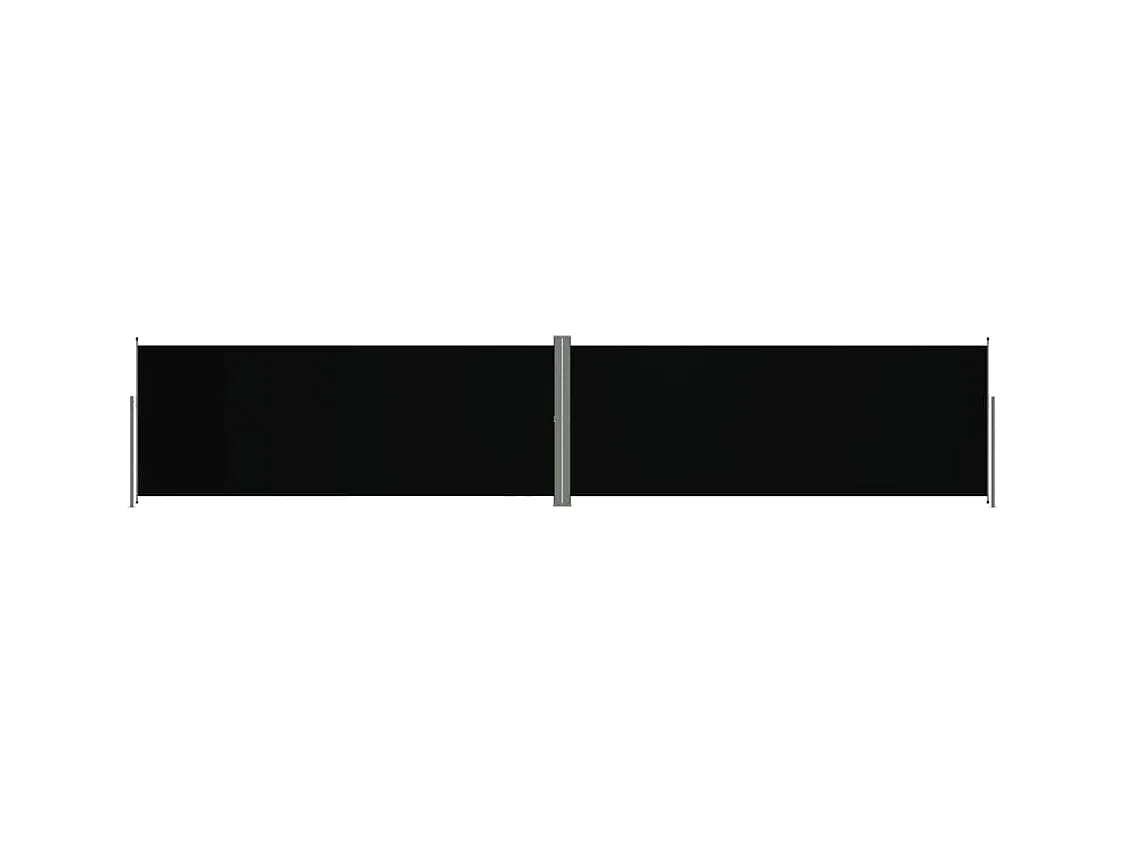 Auvent paravent store brise-vue noire 1000 x 200 x 1000 cm 02_0007444