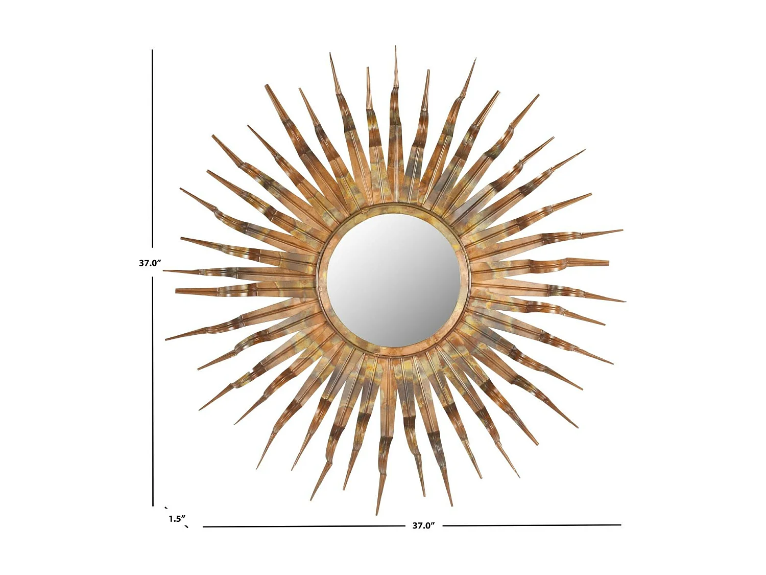 Miroir Cuivre brûlé 91 X 91 X 3.81 cm - Dawn