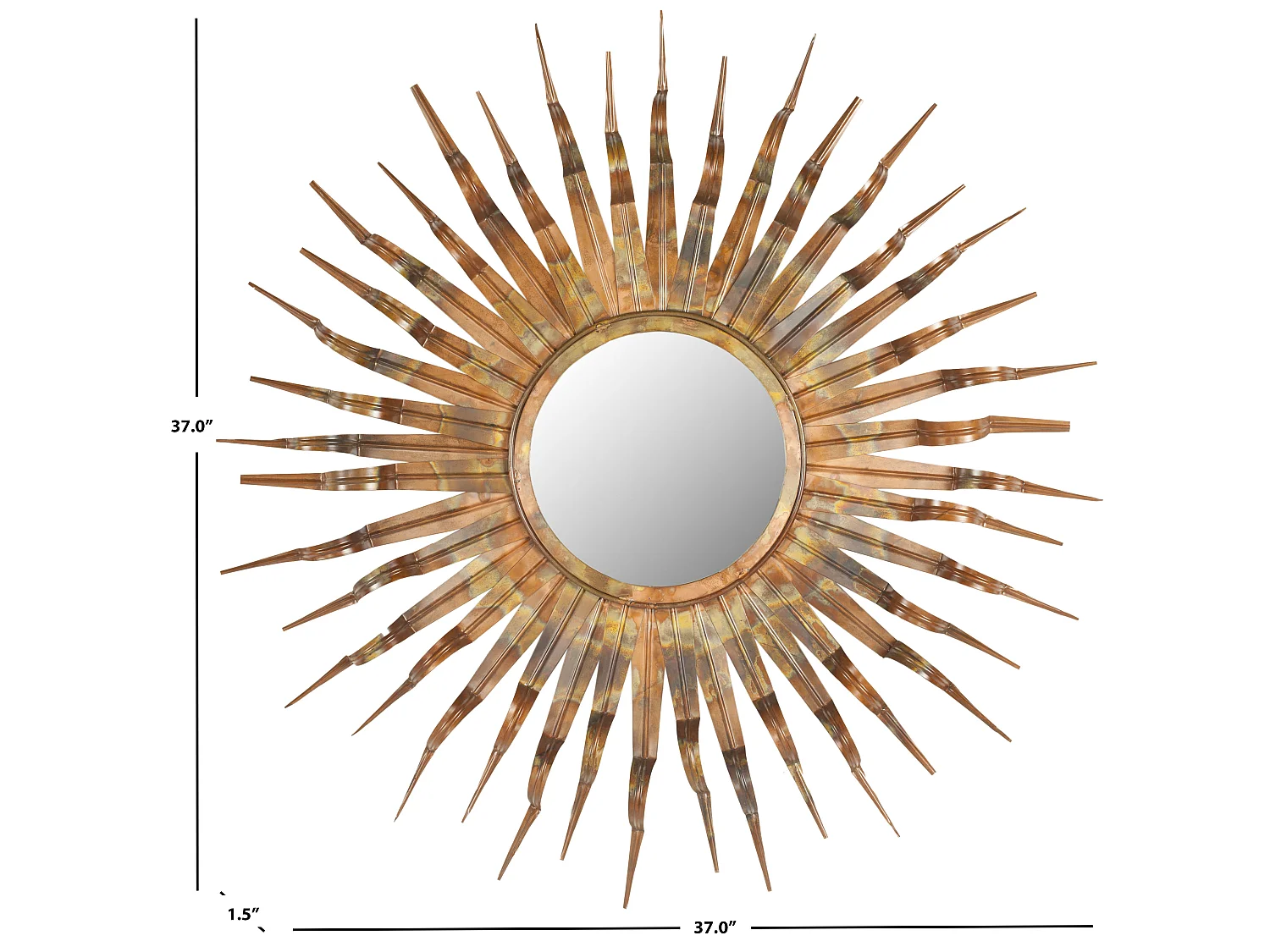 Miroir Cuivre brûlé 91 X 91 X 3.81 cm - Dawn