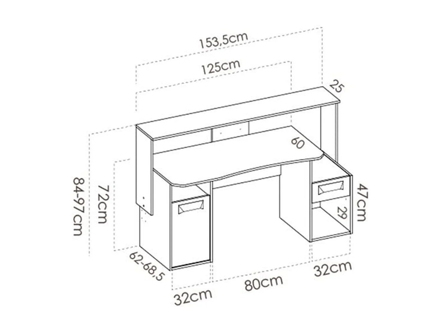 Bureau d'installation Fosk gamer