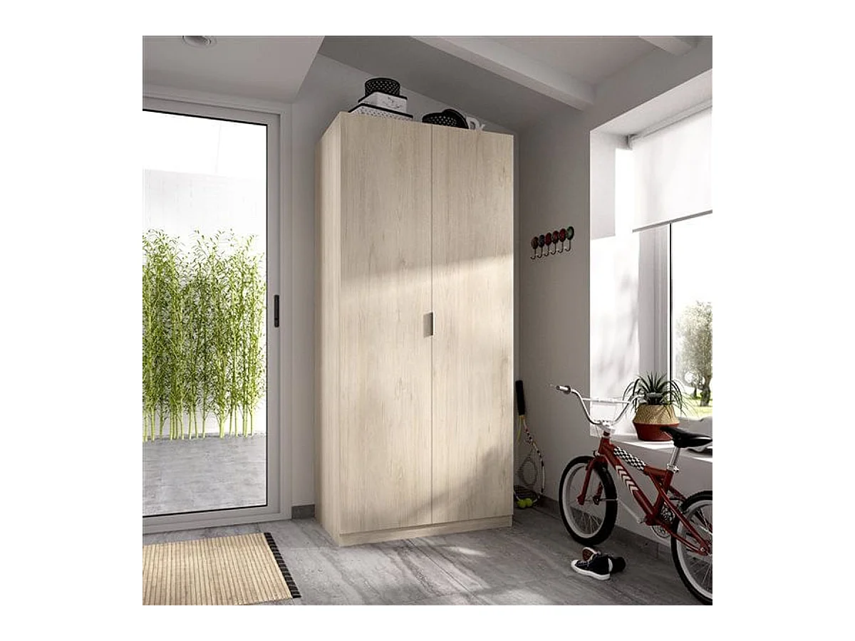 Armario Essen 2 puertas abatibles natural 184x81x52