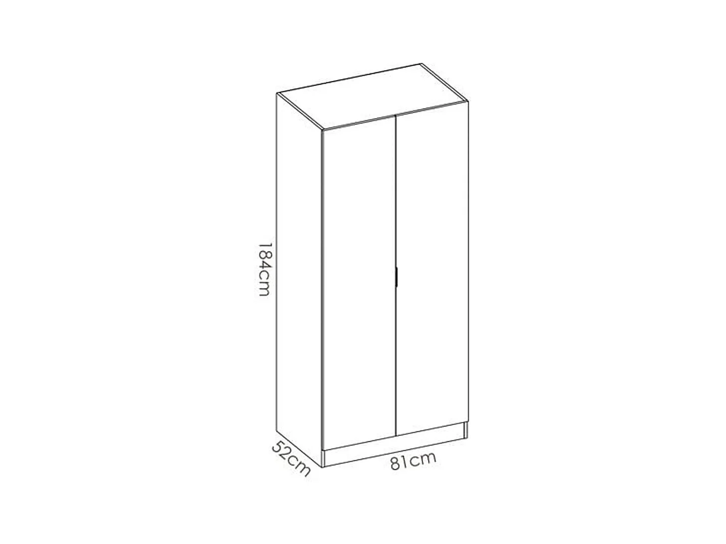 Armoire de 80 cm à 2 portes Essen