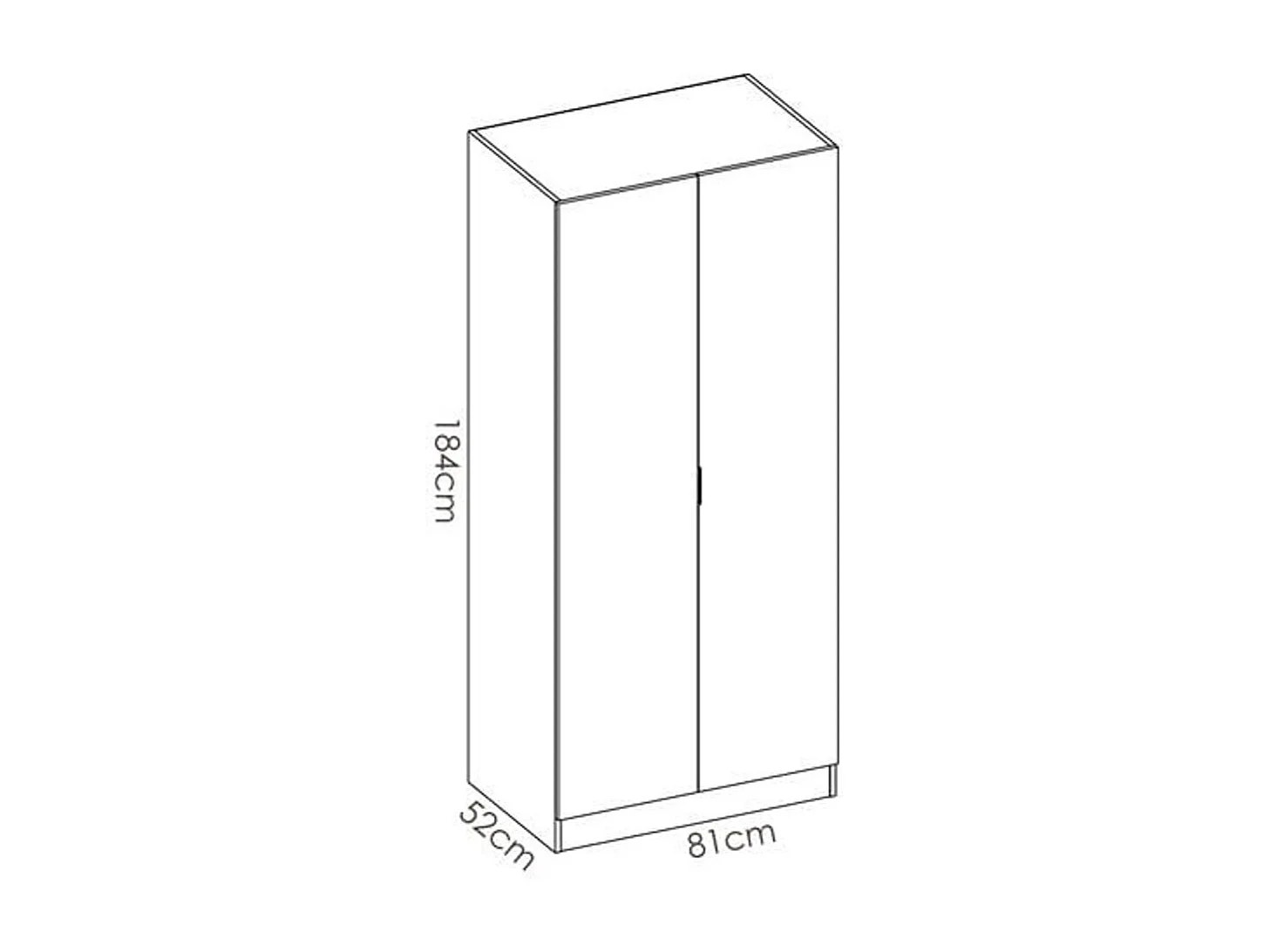 Armoire de 80 cm à 2 portes Essen