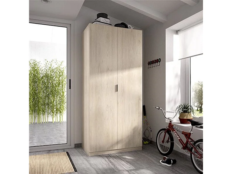 Armario Essen 2 puertas abatibles natural 184x81x52
