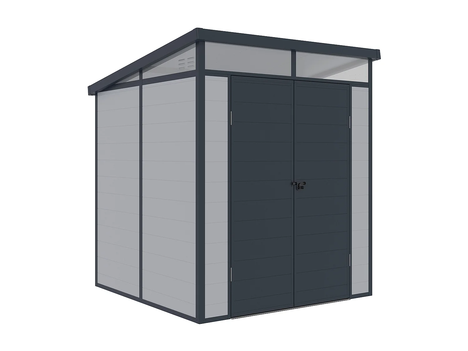 Tuinhuis in grijs hars 3,65 m² met vloer - MINARO