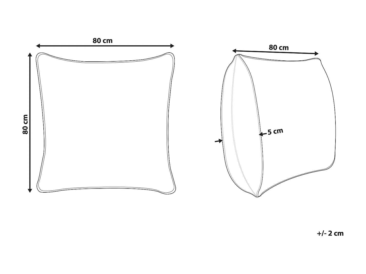 Oreiller PELISTER Haut Microfibre 80 x 80 cm Blanc