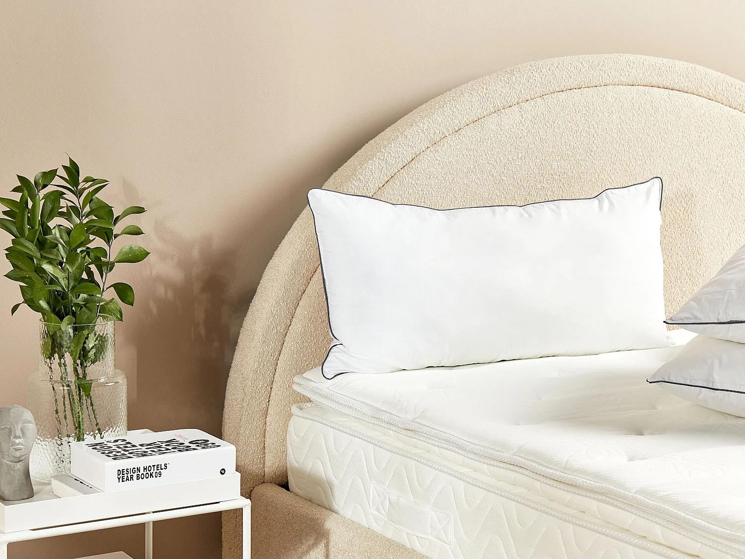 Oreiller PELISTER Haut Microfibre 40 x 80 cm Blanc