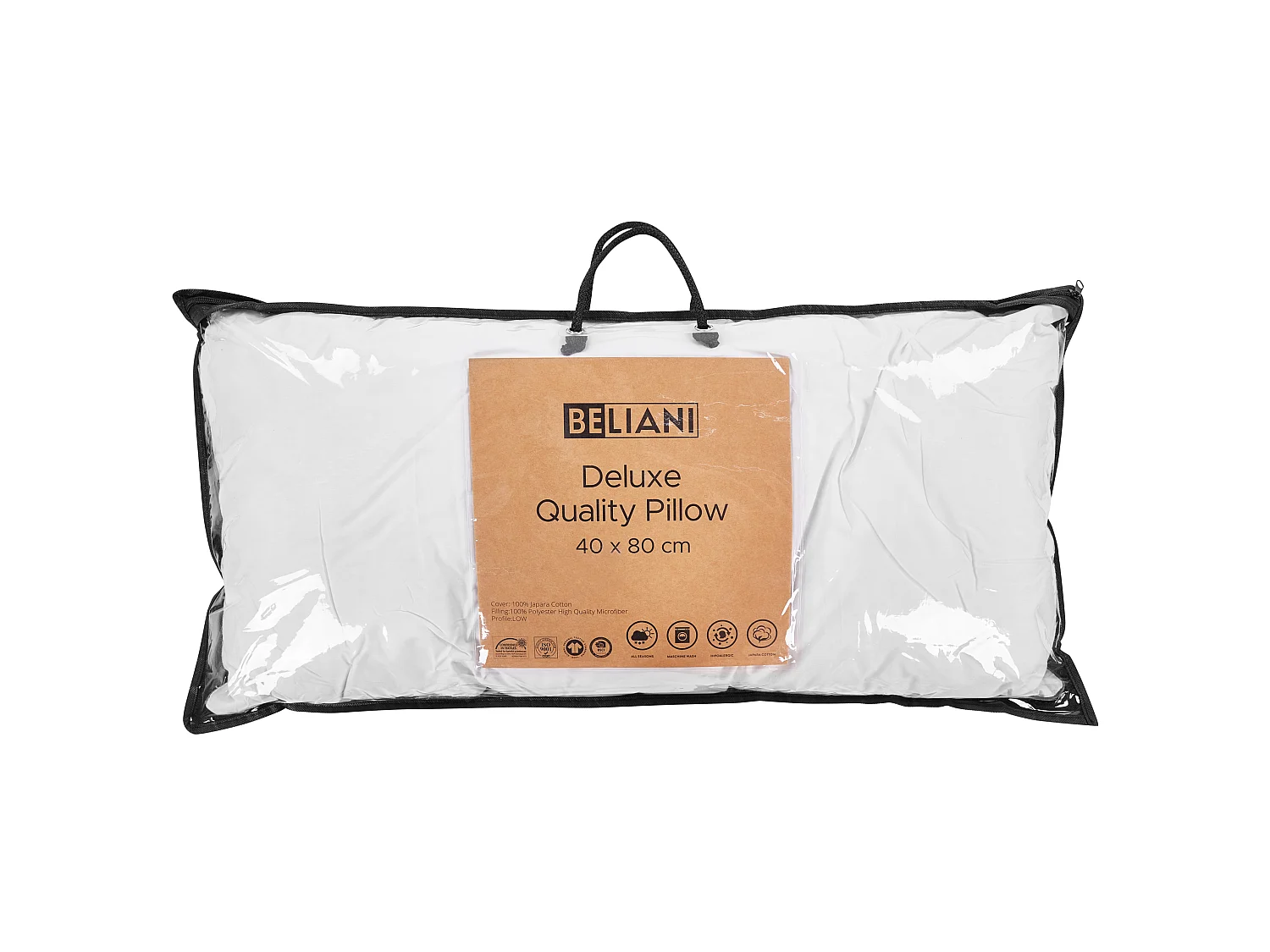Oreiller PELISTER Haut Microfibre 40 x 80 cm Blanc