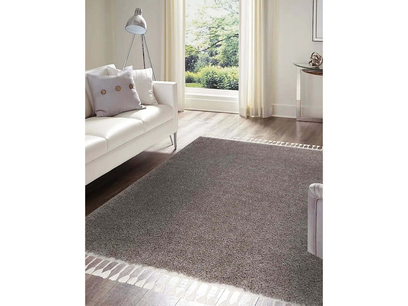 Tapijt BERBER vierkant 9000 bruin marokkaanse shaggy 160x160 cm