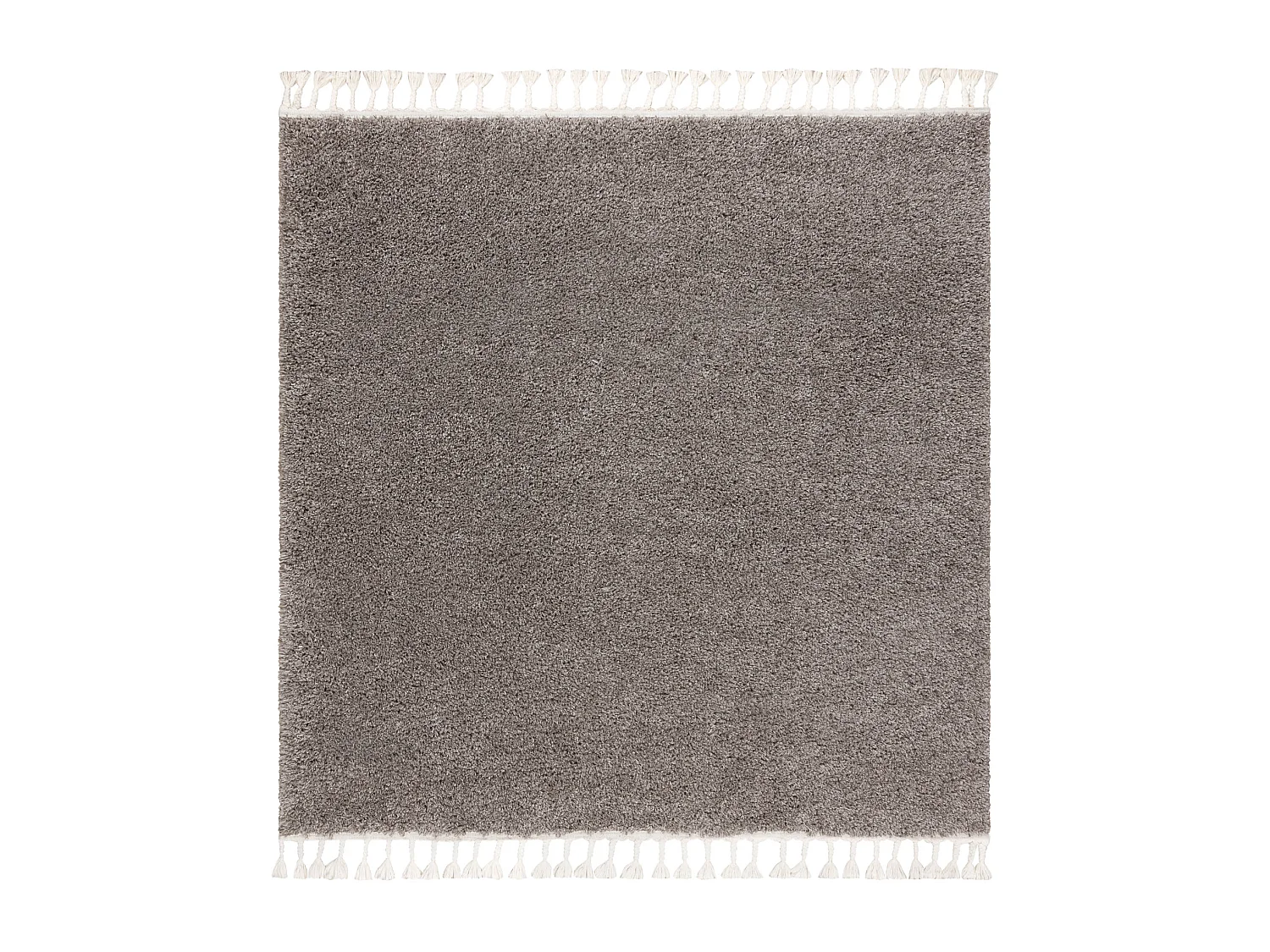 Tapis BERBER carré 9000 marron Franges berbère marocain shaggy 160x160 cm