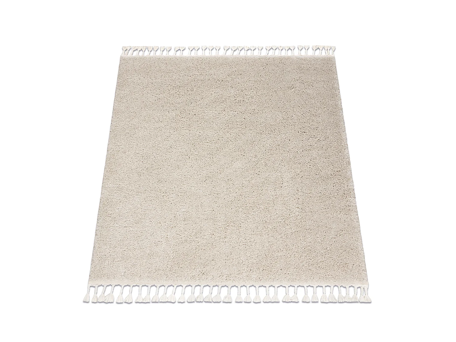 Tapijt BERBER vierkant 9000 crème rand, Barber, marokkaanse shaggy 160x160 cm