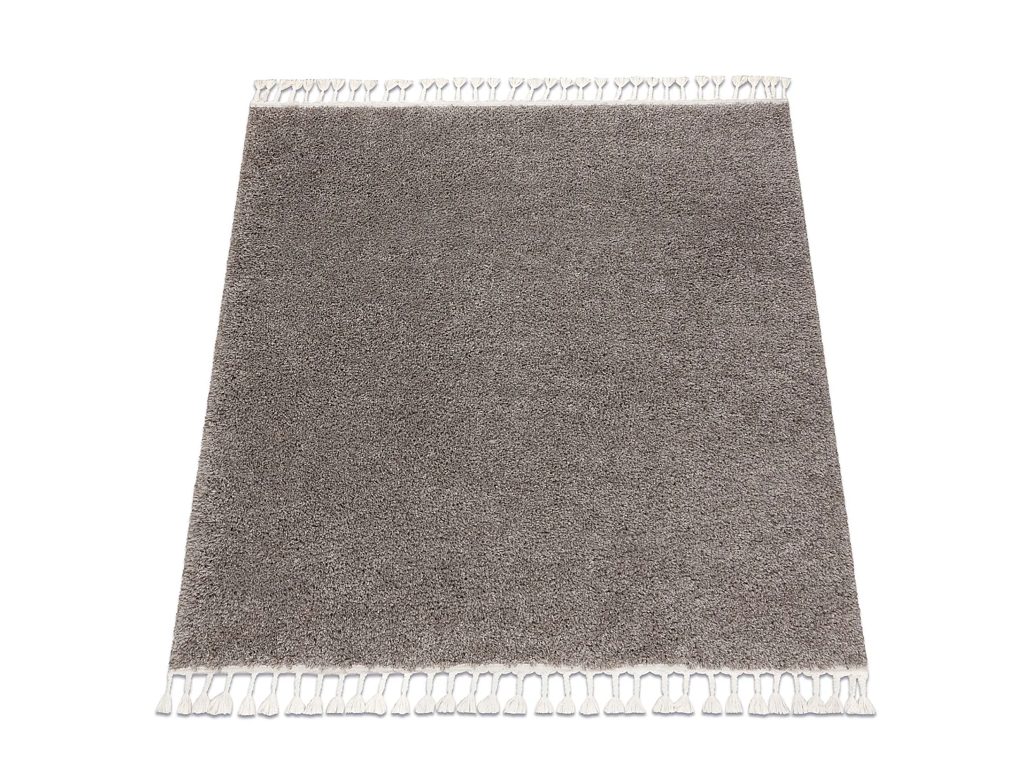 Tapijt BERBER vierkant 9000 bruin marokkaanse shaggy 120x120 cm